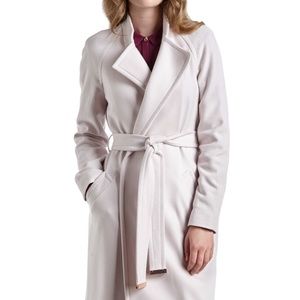 APPIA LIGHT PINK CASHMERE WRAP COAT TED 6 US